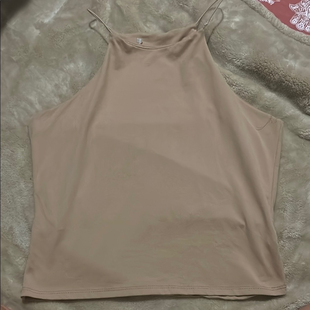 Women's Classy Tan Sleeveless Top